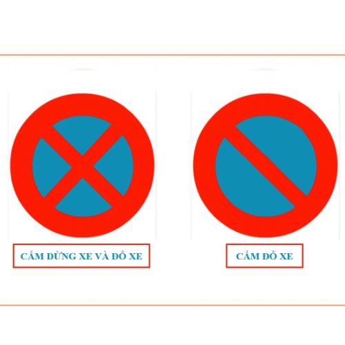 Biển cấm đỗ xe 500x500