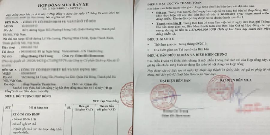 thủ tục mua bán xe ô tô cũ