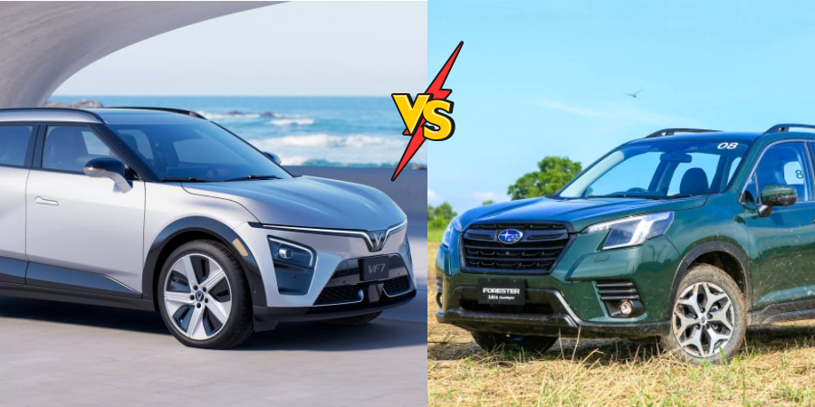 Bang so sanh tong quan Subaru Forester vs VinFast VF7
