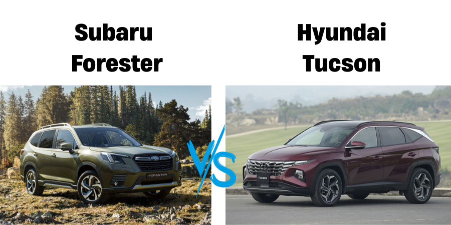 So sanh ngoai that Subaru Forester 2022 va Hyundai Tucson 2022