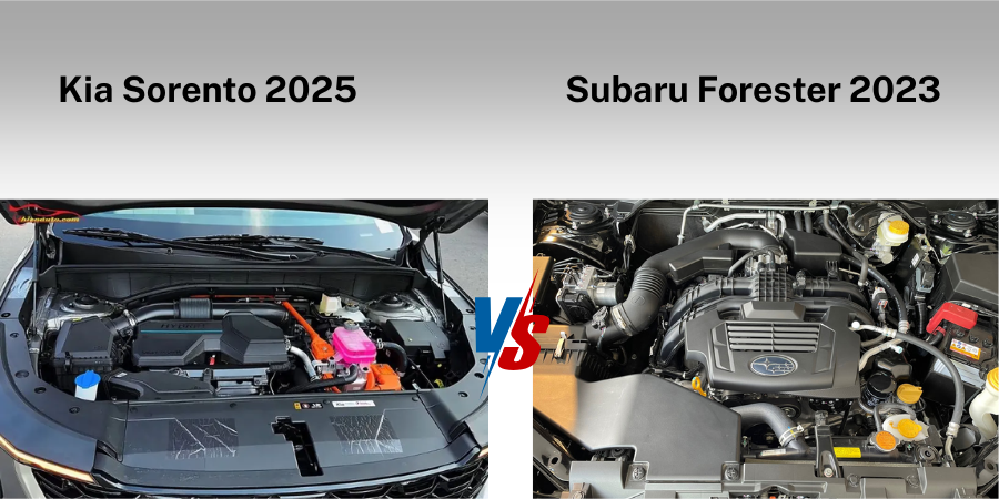 So sánh Subaru Forester 2023 vs Kia Sorento 2025 3 Dong co va kha nang van hanh 2