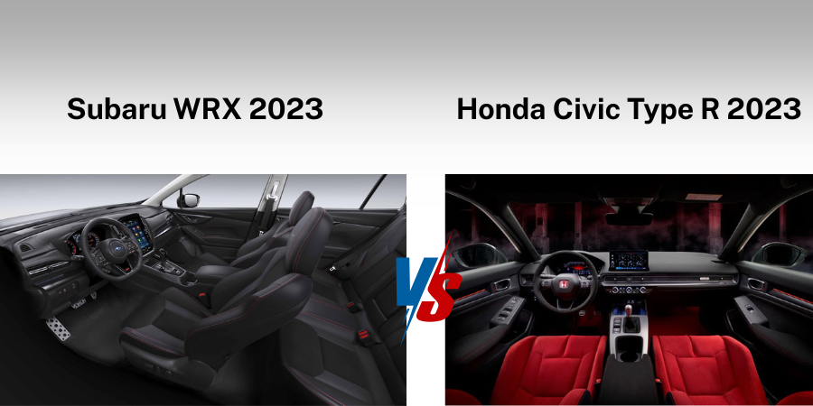 So sánh Subaru WRX 2023 vs Honda Civic Type R 2023 2 Noi that va trang bi tien nghi