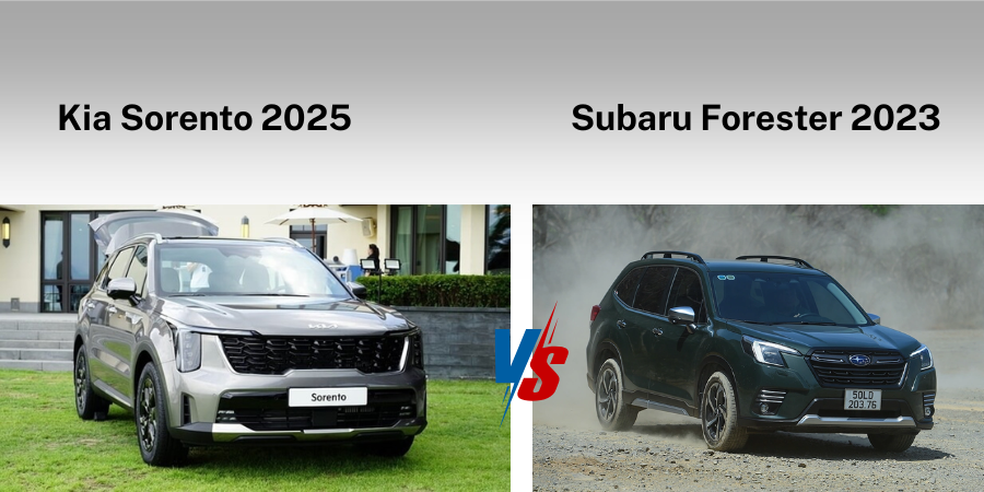 So sánh Subaru Forester 2023 vs Kia Sorento 2025 1 Thiet ke va ngoai that 3